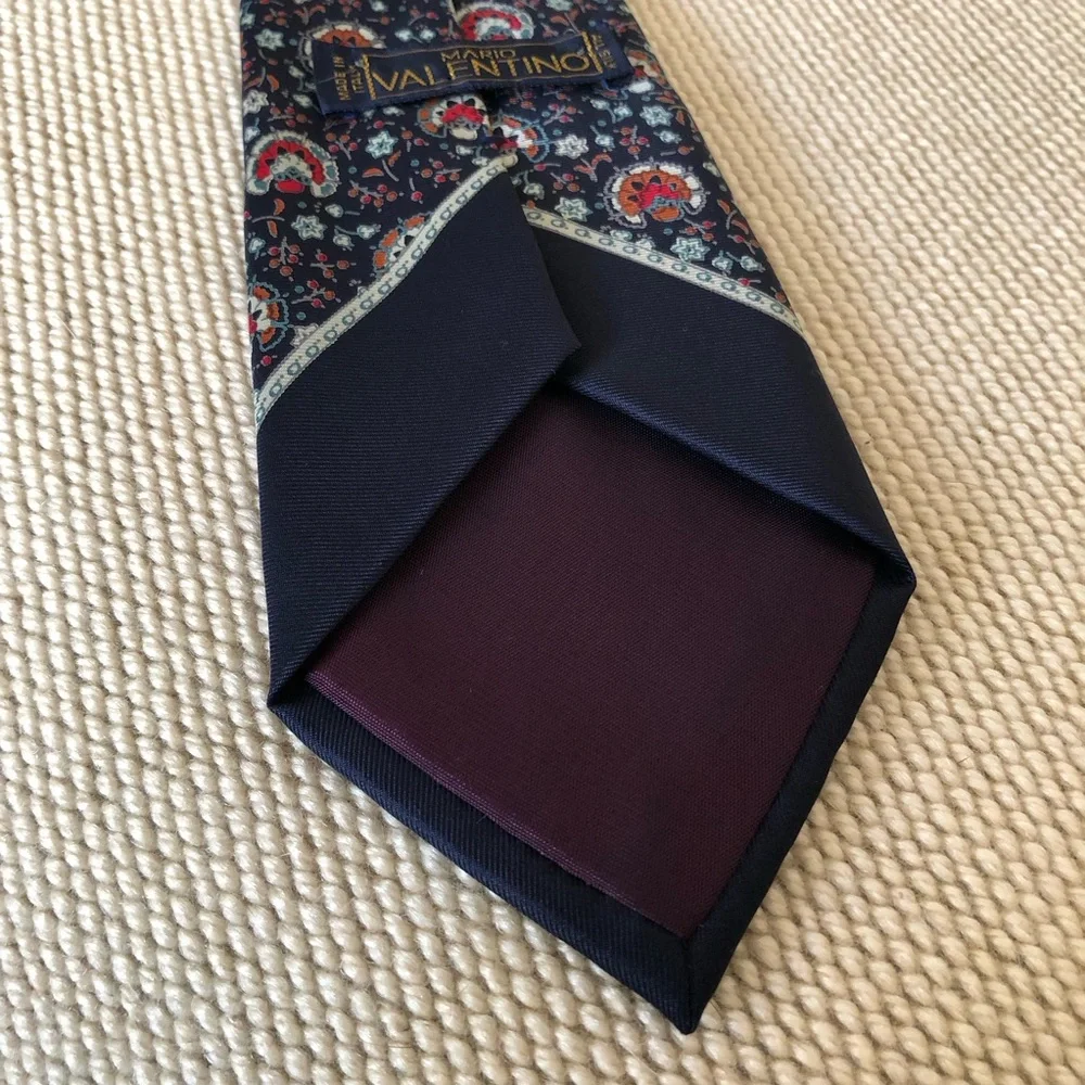 Mario Valentino Floral Men's Tie Silk